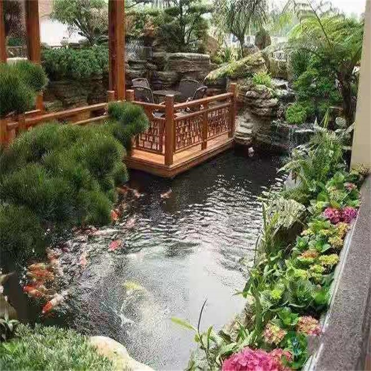 南沙大型庭院假山鱼池景观设计